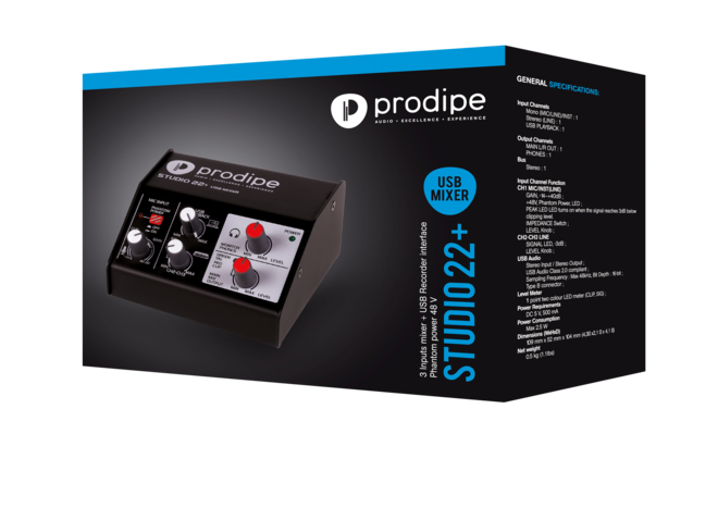 Interface audio USB Studio 22 +