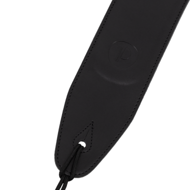 Padded black full-grain leather strap