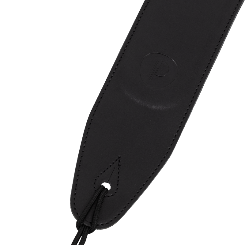 Padded black full-grain leather strap