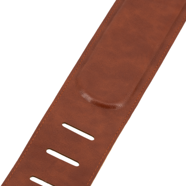 Padded brown full-grain leather strap