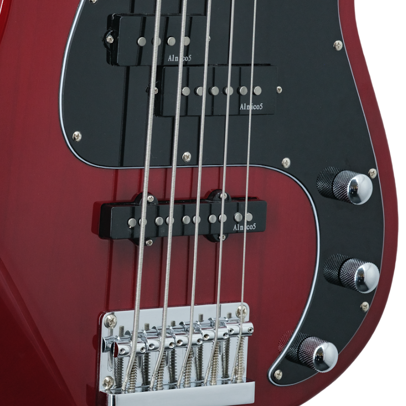 PJ90 MA Alder Trans Red 5 strings